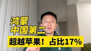 鸿蒙中国市场份额17%！超越苹果