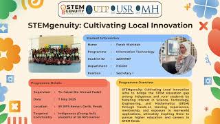 UTP MPU4 BATCH 26 (MAY 2025) - STEMGENUITY: CULTIVATING LOCAL INNOVATION (INDIVIDUAL) - 22010987