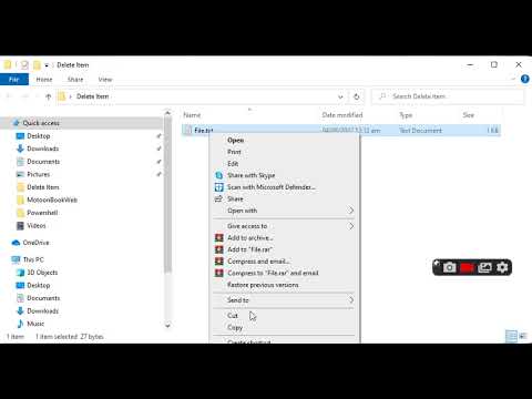 Permanently Delete item from recycle bin in window 10