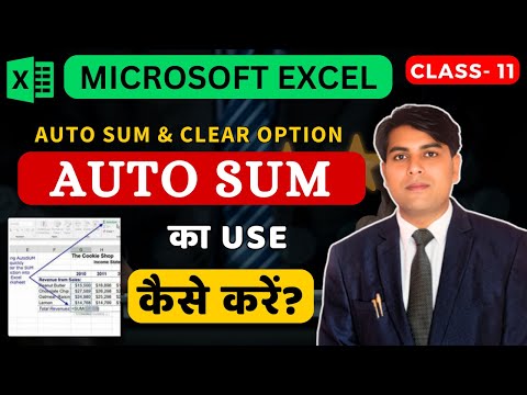 Advance Excel Class 11 | Auto Sum & Clear Option in Excel | IACT Computer