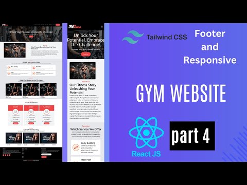 React js and Tailwind css Gym website | Responsive gym website Part 04