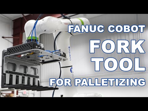 Mobile Collaborative Palletizer End of Arm Tooling - Fork Tool | FANUC CRX-25iA