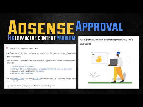Adsense Approval: How to fix Low value content Google AdSense Problem