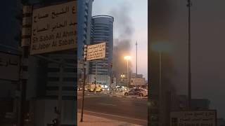 Fire broke out in Dubai Al mankhool #fire #fireaccident #dubai #uae #uaenews #viralvideo