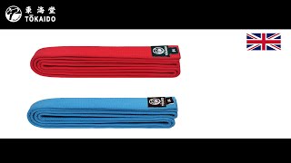 Tokaido Kata Karate Competition Belt WKF red and blue
