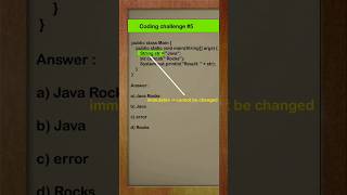 Day 5: Java String Challenge - Can you guess the output ? #shorts