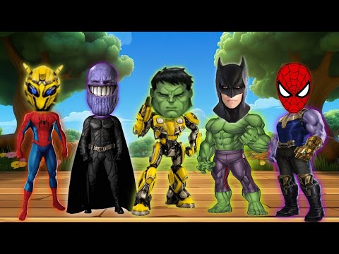 "Who's Who? 🤔 Funny Superhero Mix-Up | Tebak Gambar Challenge with Spider-Man & Hulk!" Batma-Thanos