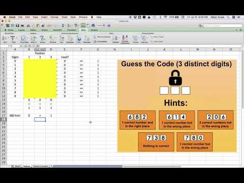 Integer Programming: Solving a Puzzle with Excel Solver