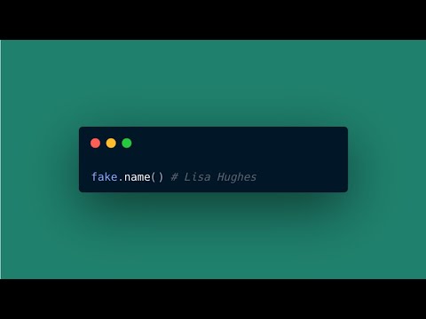Python GENERATE FAKE DATA! 👨‍💻 #shorts