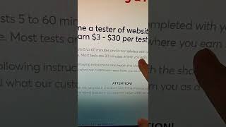 How to Make Money Online by Giving User Feedback! No experience required! #shorts