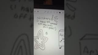 Did u get one?! :o FIRST VIDEO!! #art #firstvideo #stickers #likes