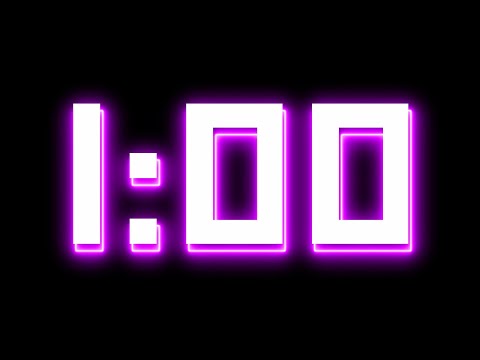 1 Minute NEON Countdown Timer