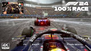 Sergio Pérez's Red Bull Racing RB20 - F1 24 100% Race Mexico GP | Steering Wheel Gameplay