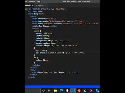 Box Shadow in Html using CSS #html #css #Javascript #box-shadow