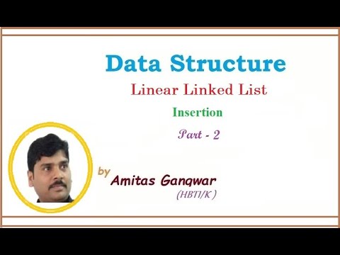 Data Structure (Linear Linked List Insertion Part-2) || Insertion of a node at given position
