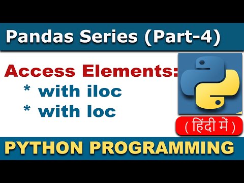 Python Pandas Series | Accessing Elements of Series with iloc or loc In Hindi #4