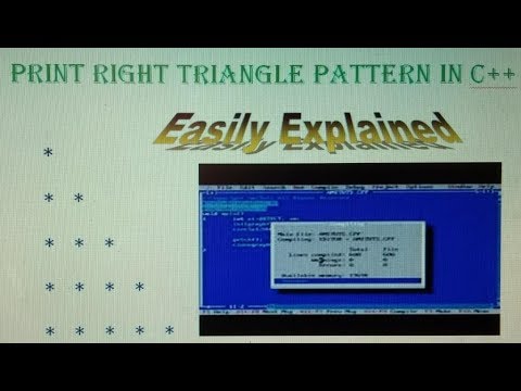 C++ Program To Print Right Triangle Pattern