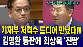 기재부 저격수 드디어 만났다!!! ...등장만으로 최상목 권한대행 땀 뻘뻘