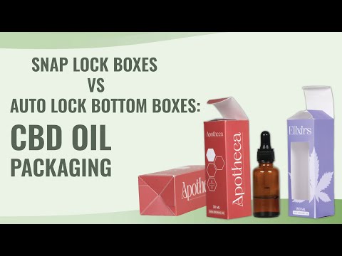 CBD Snap Lock Boxes VS Auto Lock Bottom CBD Oil Boxes
