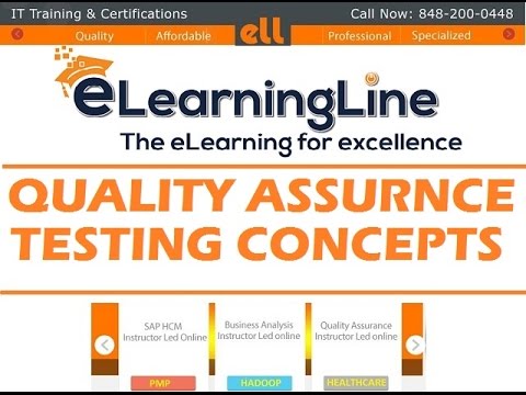 QA online training - Software testing concepts by ELearningLine @848-200-0448