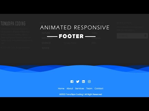 Create An Animated Responsive Footer Section By TonuDipa Coding