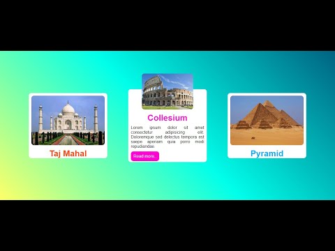 new style image UI Card with Hover effect using HTML & CSS