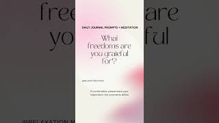 DAILY JOURNAL PROMPTS + MEDITATION #day87 #shorts