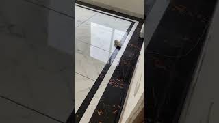 Floor Tiles 2×4 with Black tiles side Border design work #tiles #granite #viral #video #shorts