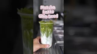 Matcha Latte + Chia Seed — creamy, fresh & bagi chill seharian 🍵✨