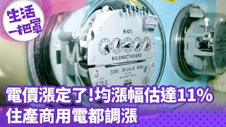 《生活一把罩》電價漲定了!均漲幅估達11% 住產商用電都調漲