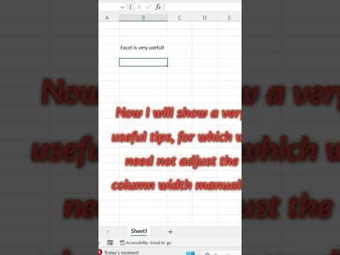 Auto-Adjust Column Width in Excel with One Line of Code!@short