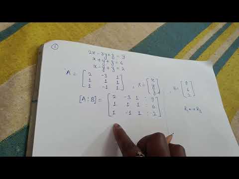 How to solve linear equations with the help of rank