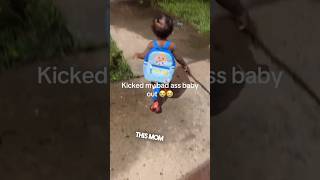 This baby was ready to leave home unexpectedly 😂