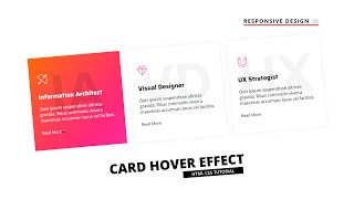 CSS Responsive Card Hover Effects | Gradient Cards Hover Effect | Html & CSS | 2021