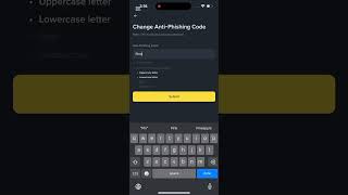 How to change anti phishing code of Binance account
