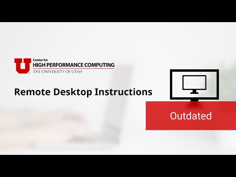 Remote Desktop Connection Instructions (Outdated)