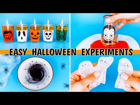 Easy DIY Halloween Science Experiments For Kids | Ghoul, Bat, Witch, Vampire, Skeleton and more