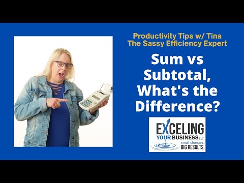 What's the Difference Between Sum vs Subtotal in Excel?