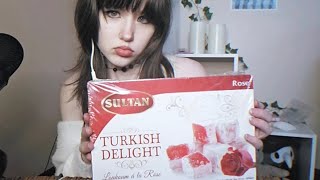 asmr trying turkish delight for the first time !