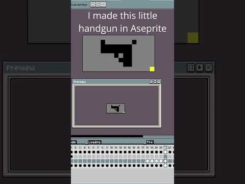 Aseprite pixel handgun - Day 56 of 365
