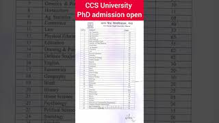 PhD admission open। CCS UNIVERSITY।#hindiwithricha#richajain#ugcnet#netexam#ugcnetjrf