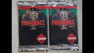 TWO PACKS off 1992 COLLECTOR'S EDGE FIRST EDITION FOOTBALL CARDS!!