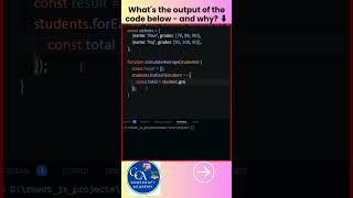 JS Challenges - 4 | What's the output of the code below - and why? ⬇️ | JavaScript forEach()