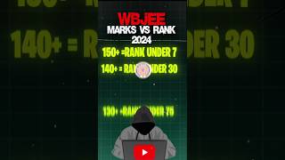 ✅WBJEE 2024 MARKS VS RANK ||#wbjee #jadavpuruniversity #wbjee2024 #wbjeeresult #jeemains #jee #jgec