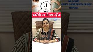 प्रेगनेंसी का तीसरा महीना कैसा होता है ? 3rd month pregnancy in hindi | #shorts #Drgourirai