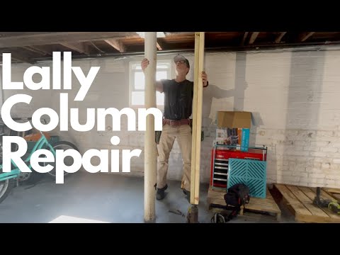 Replacing a Rotted Lally Column in the Basement of a 100 Year Old Rental Property