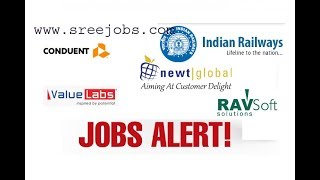 Today (31-5-2018)Sree JOBS Alerts|| Jobs for Experienced and Freshers..