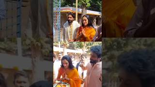 Sobhita Dhulipala and Naga Chaitanya seeks Blessings in Srisailam Temple with Dad Nagarjuna 🌸✨️