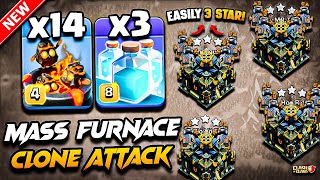 Best TH17 Attack Strategy With FURNACE 2025 | TH17 FURNACE Attack With CLONE | Town Hall 17 Attack