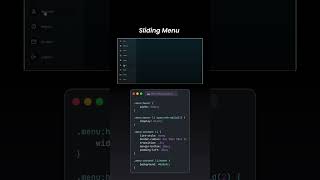 Side Menu Navigation | HTML, CSS & JavaScript 🚀 #Shorts